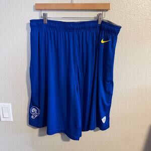 NFL Equipment Training Nike Pro LA Rams Shorts Size 4XL